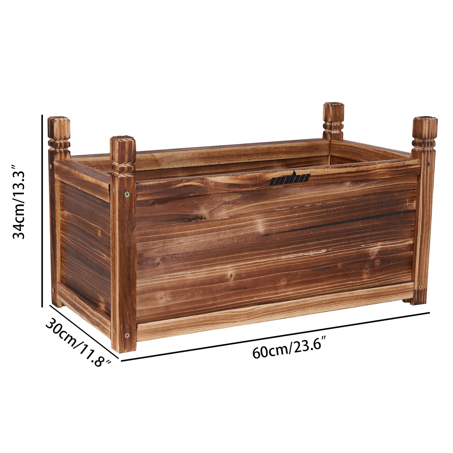 Wood Planter Box Outdoor Raised Planter Beds Large Patio Containers for Flowers Vegetables