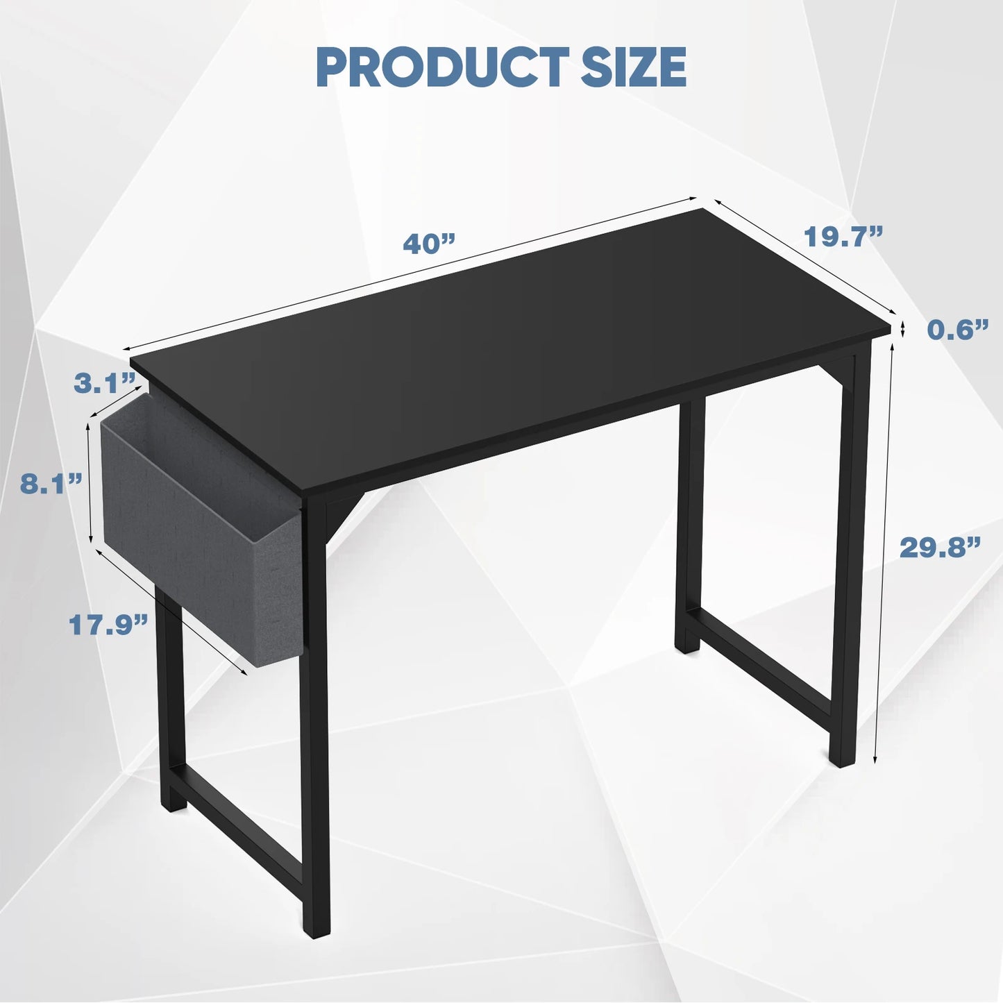 JHK Computer Desk Writing Study Office Gaming Table Compact