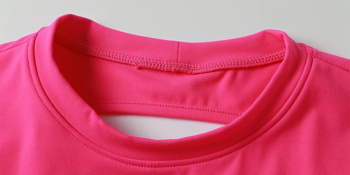 Ctenkevet Sports Short Top Women Fitness Yoga Wear Gym T-Shirt