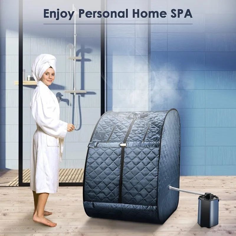 Portable Steam Sauna, 3L & 800W Steam Generator with Protection