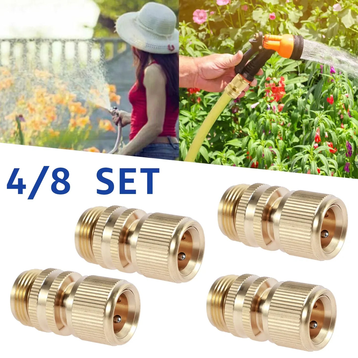 Garden Watering Hose Quick Coupling Kit Joint Leak Proof Quick Release