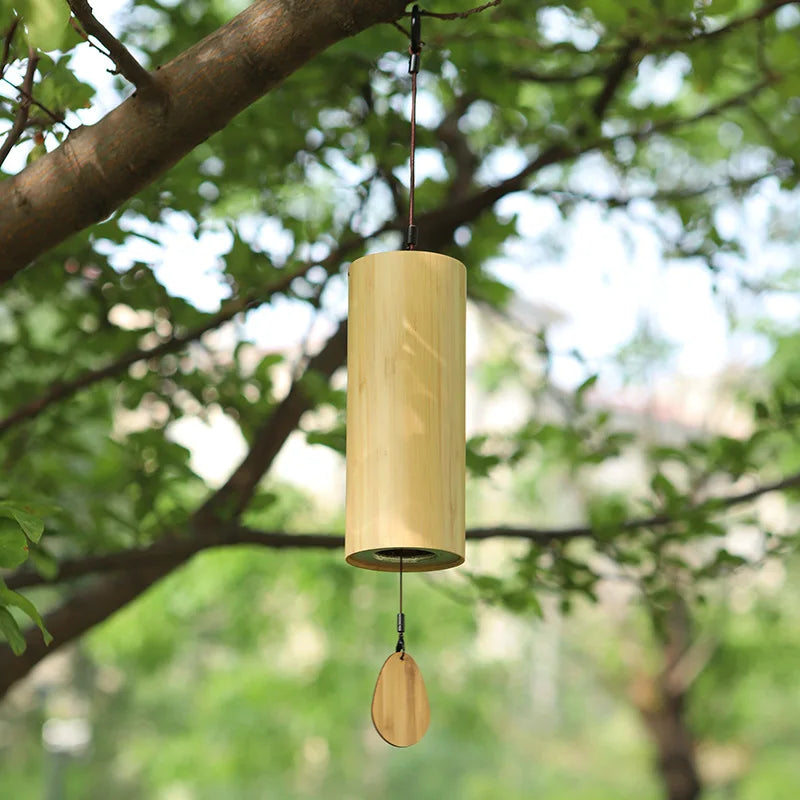 1 Set Wind Chimes Bamboo Chord Handmade Musical Windchime