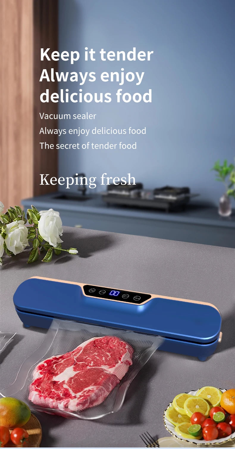 New LCD Touch Screen Household Food Automatic Vacuum Sealing Machine
