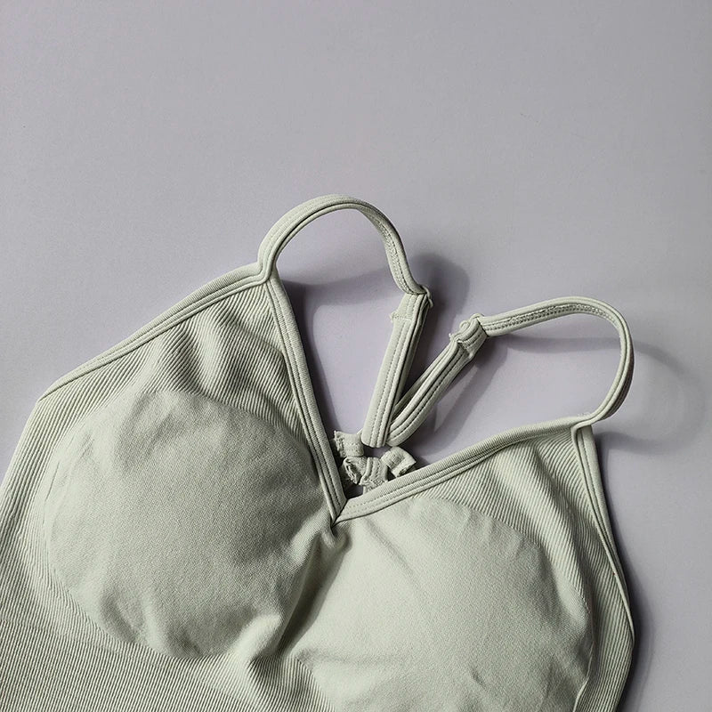 2PCS Women's Seamless Sports Bra Yoga Suit Quick-Dry Gym Wear Set