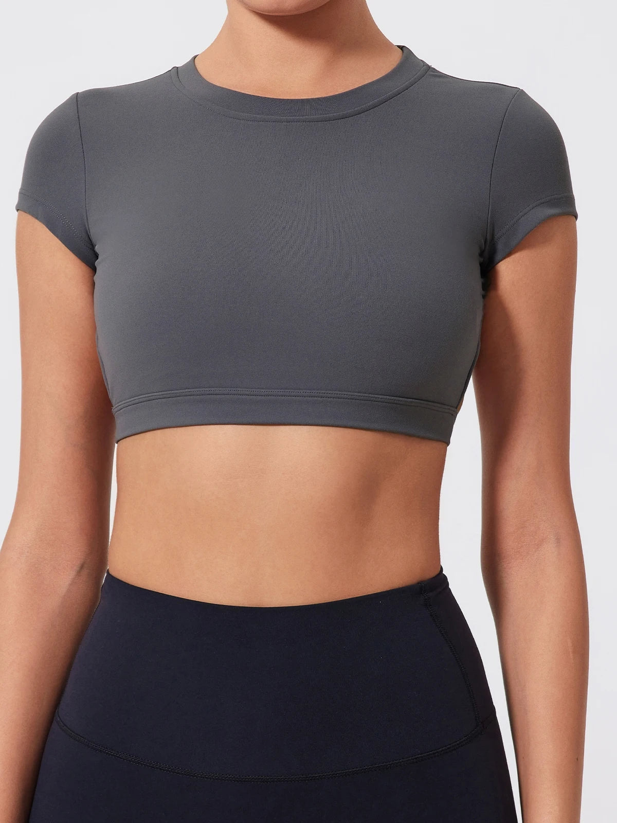 Ctenkevet Sports Short Top Women Fitness Yoga Wear Gym T-Shirt