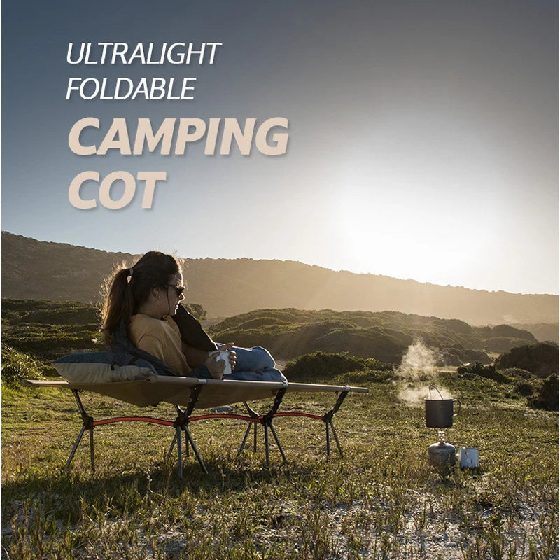 Camping Cot with Leg Extenders Ultralight Aluminum Alloy