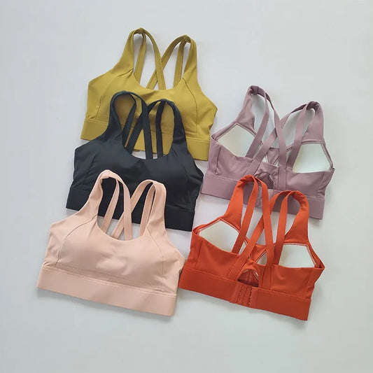 High-End Sports Bra Gym Push Up Bra Women High Impact Top