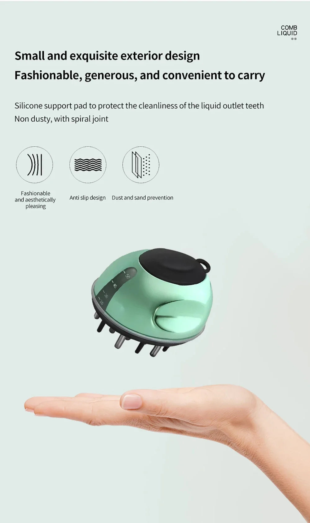 14 Pins Scalp Applicator Liquid Comb Mini Massage Comb