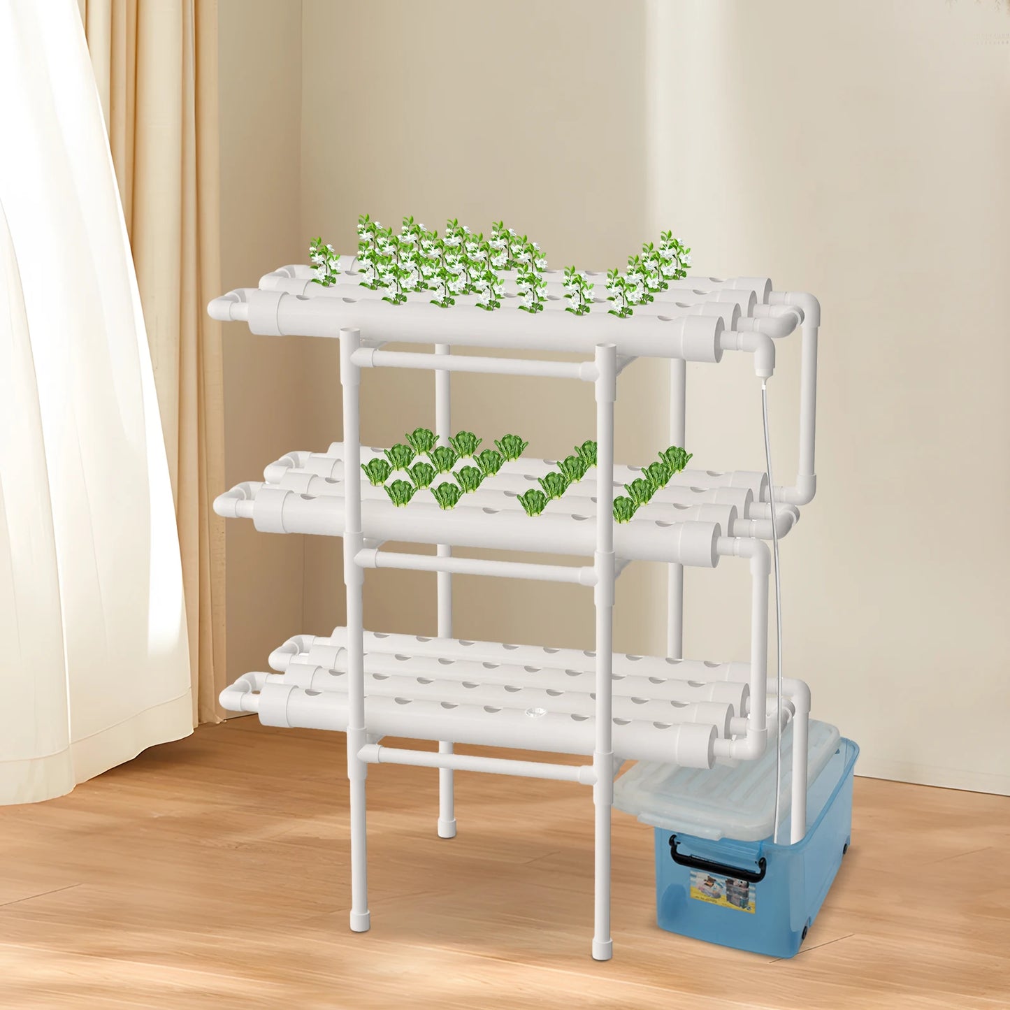 Hydroponics Growing System Kit BHTNYOO 3 Layers 108 Sites