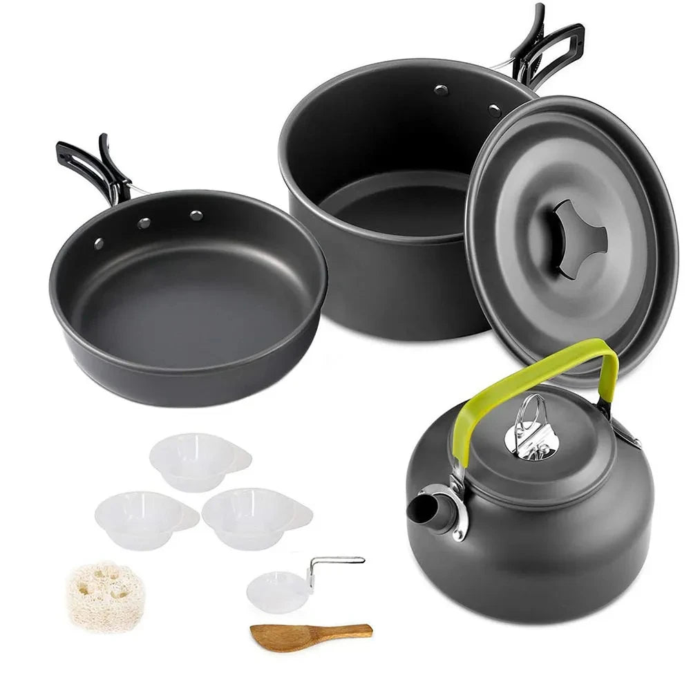 Camping Cooking set Teapot For 2-3 People Non-stick pots assorted sets