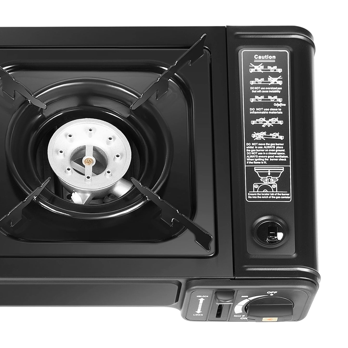 Butane Camping Stove W/ 2 Burners Barbecue Ignition Grill