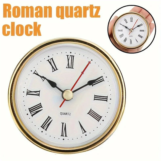 High Quality Classic Clock Craft Quartz Movement 2-1/2 Inch Round Clock Head Insert Roman Number Mayitr Little Clock