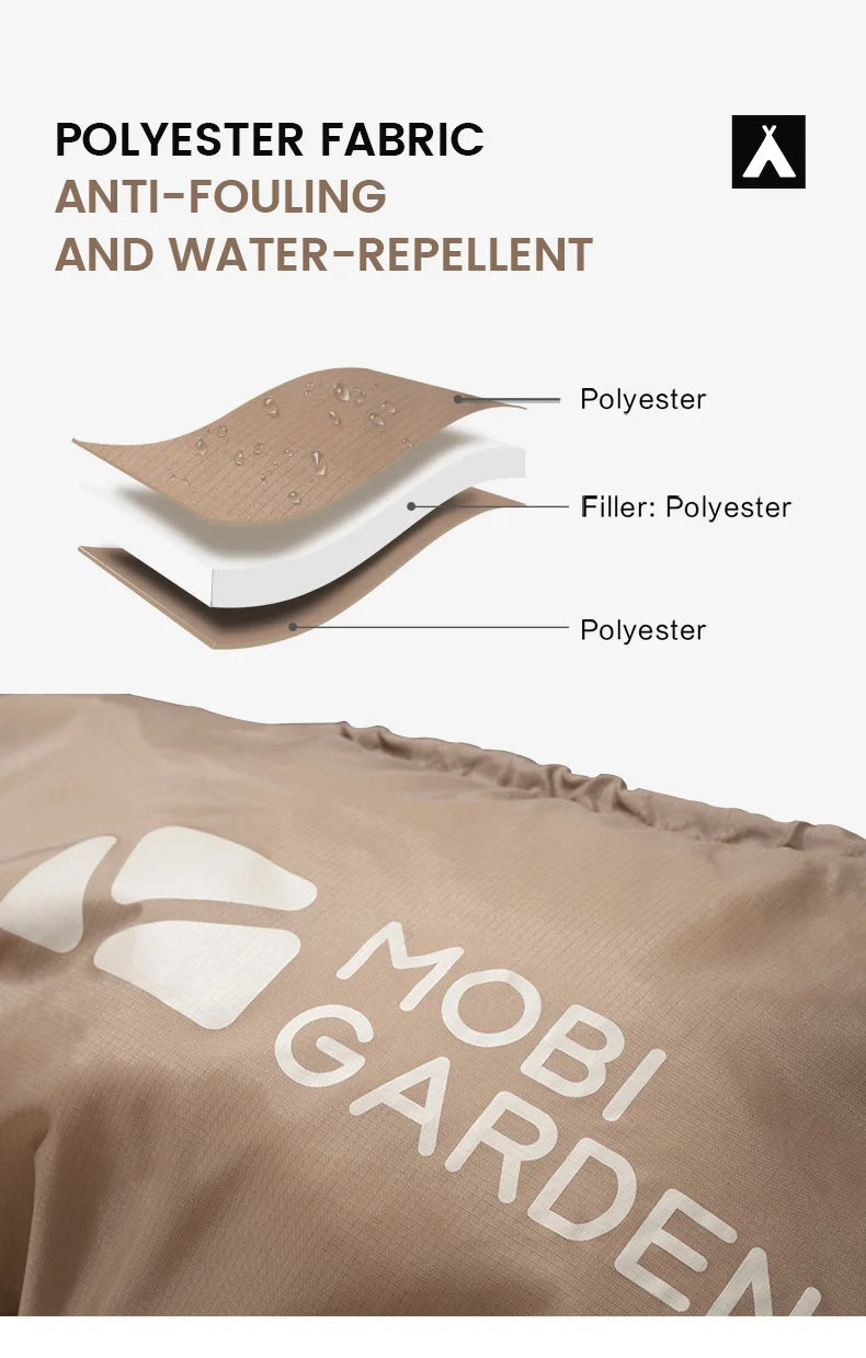 Mobi Garden Camping Hooded Sleeping Bag Mini Type 1.8kg 2.2kg
