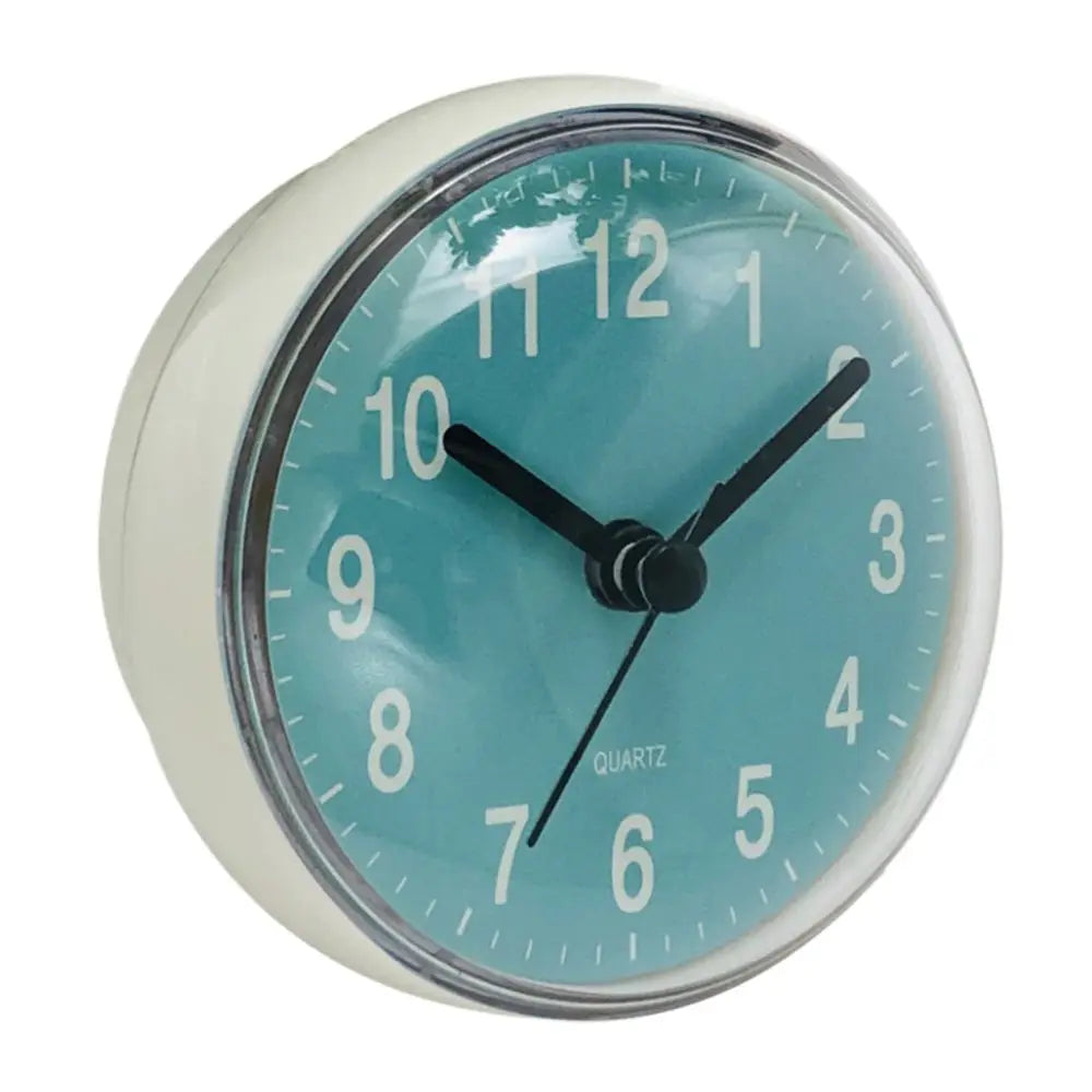 Mini Sucker Wall Clock Bathroom Anti-Fog Waterproof 7cm