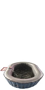 Inflatable Hot Tub Spa | Personal High Powered Jetted Bubble | 265 Gallon | Black