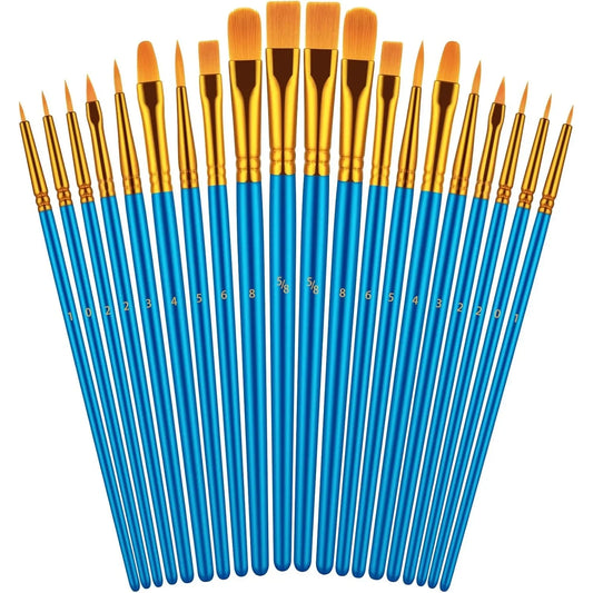 20 oil watercolor acrylic paint brushes