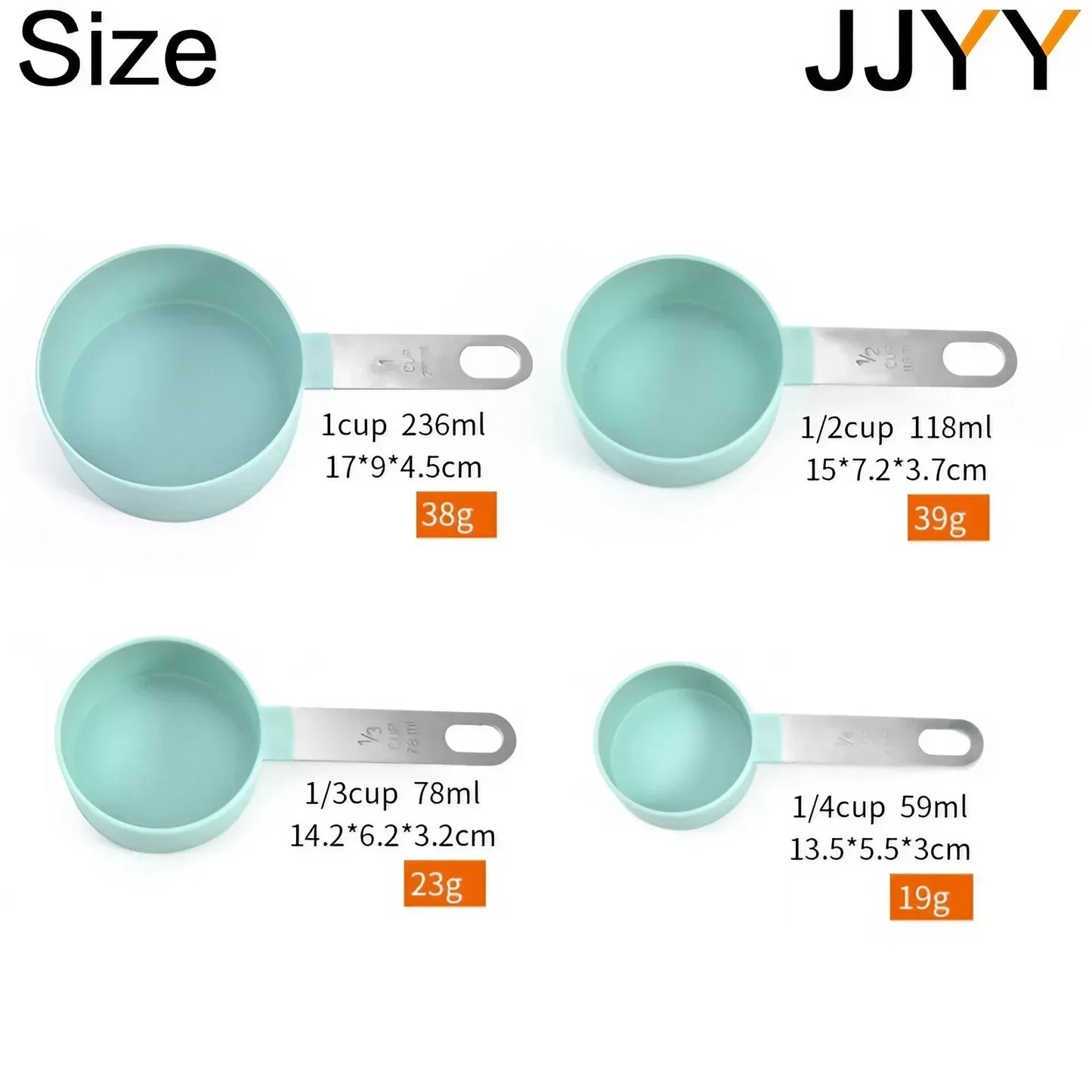 4PCS/Set Multi-Purpose Measuring Cups Stainless Steel Set