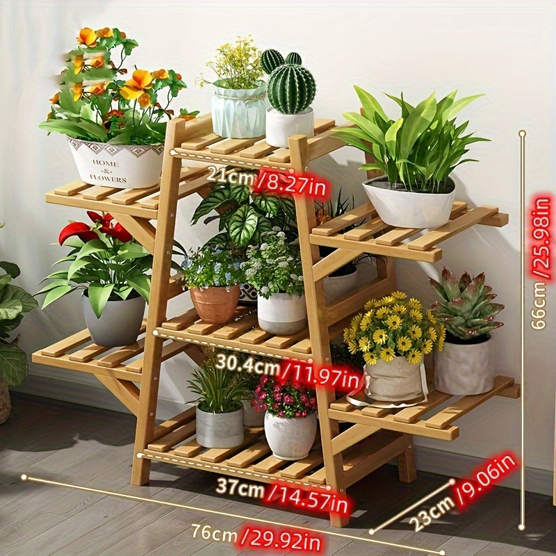1pc Modern Balcony Flower Rack - Caddies with Multi-Layer Storage,