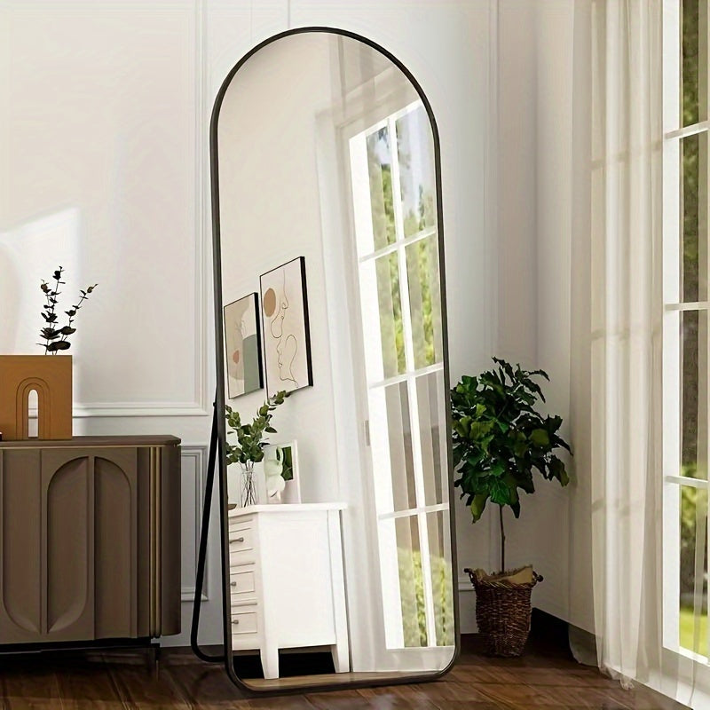 Arched/Rect Full Length Mirror, Full Body Mirror With Stand,