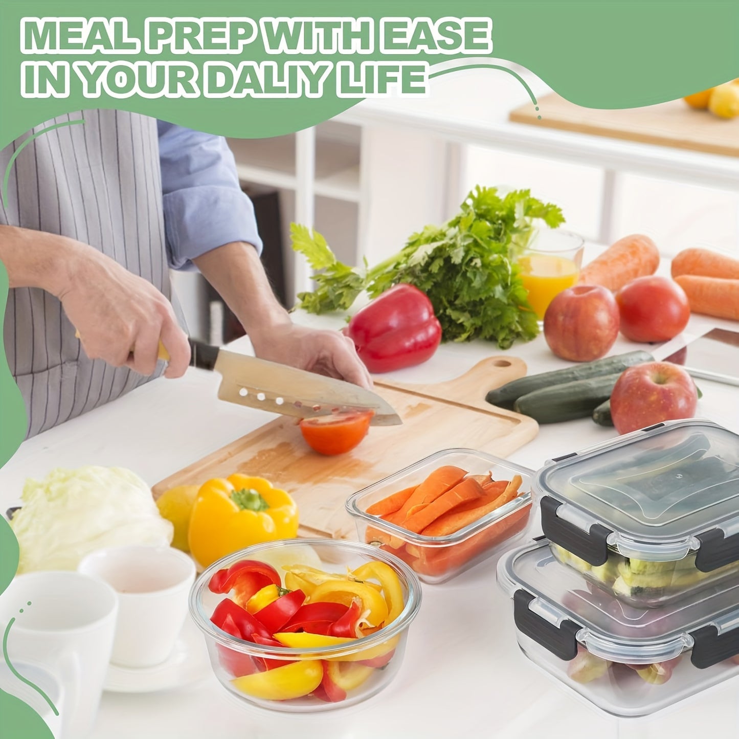 12pcs Glass Food Storage Containers with Lids