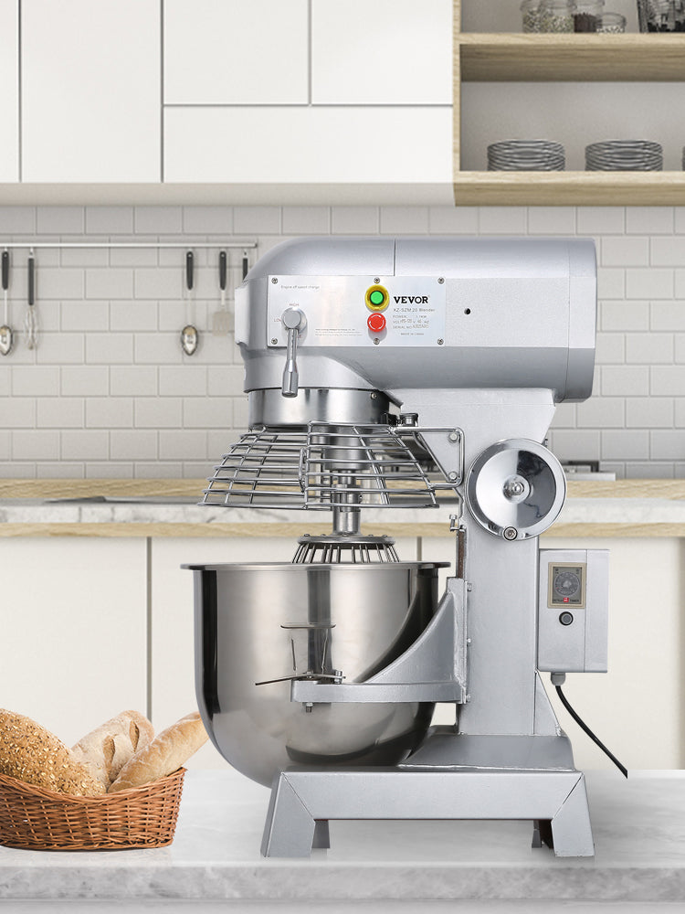 VEVOR Commercial Food Mixer 10Qt 450W Heavy Duty Stainless Steel