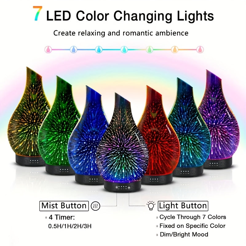 Essential Oil Diffuser Aromatherapy Diffuser Silver 4 Oz