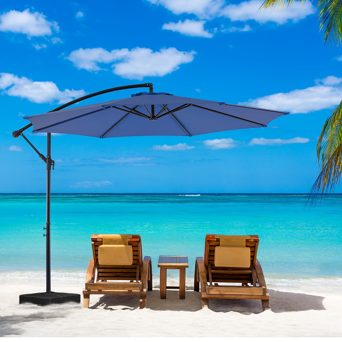 9 FT Patio Table Umbrella With Push Button Tilt And Crank