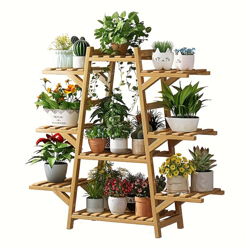 1pc Modern Balcony Flower Rack - Caddies with Multi-Layer Storage,