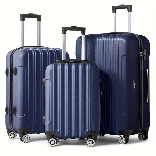 3In1 Set Includes 20-Inch, 24-Inch, 28-Inch Luggage with Scratch-Resistant MateriaL