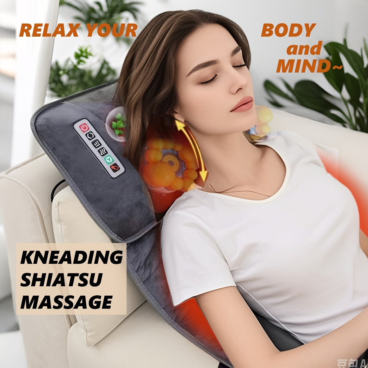 Full Body Massage Mattress with Shiatsu Massage and Hot Compress