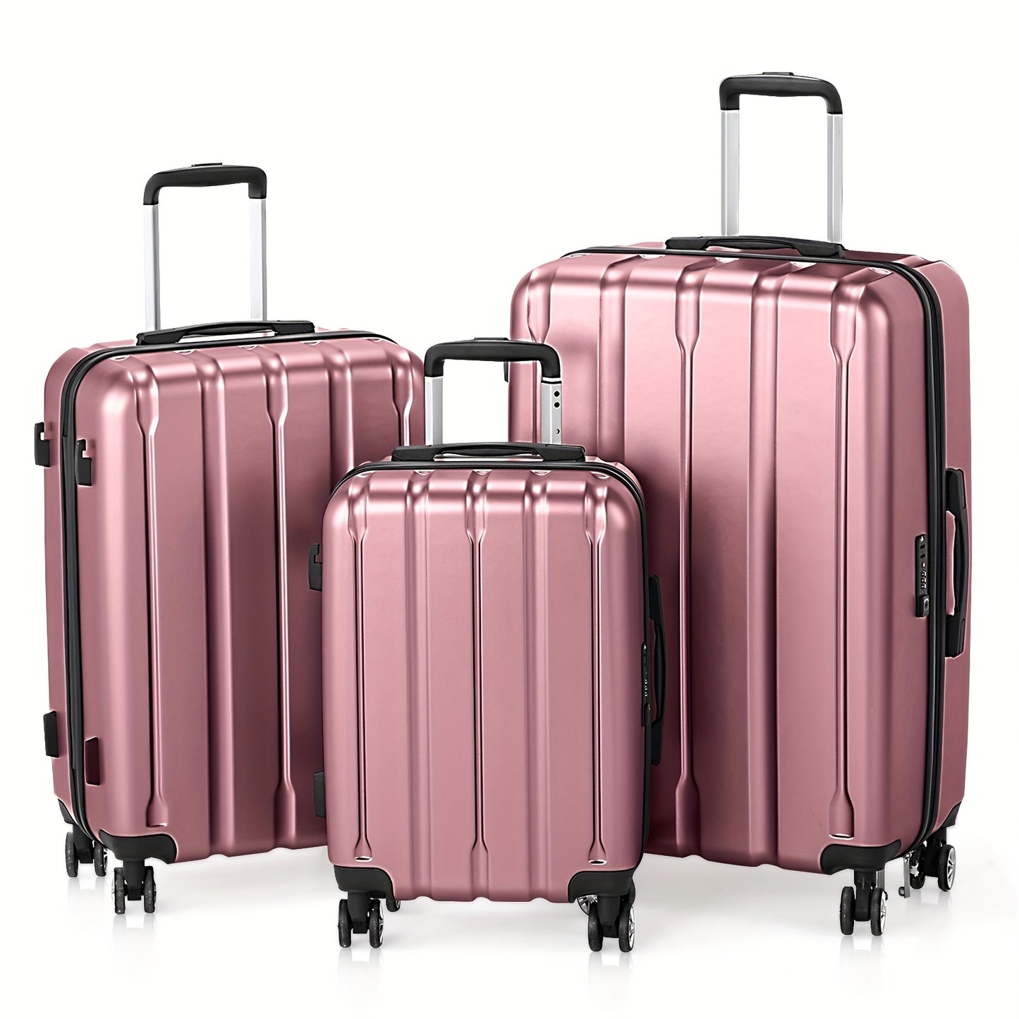 3In1 Set Includes 20-Inch, 24-Inch, 28-Inch Luggage with Scratch-Resistant MateriaL