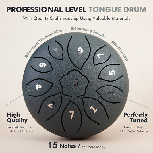 Lekato Steel Tongue Drum 6 Inch 11 Tone D Major Percussion Hand Pan for Meditation Yoga Sound Healing Lavender Purple