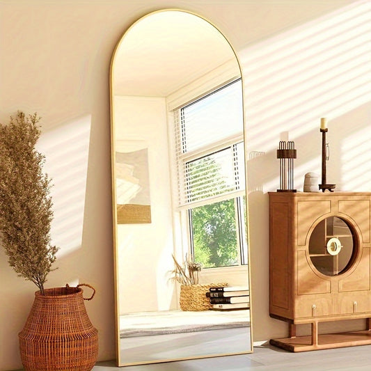 Arched/Rect Full Length Mirror, Full Body Mirror With Stand,