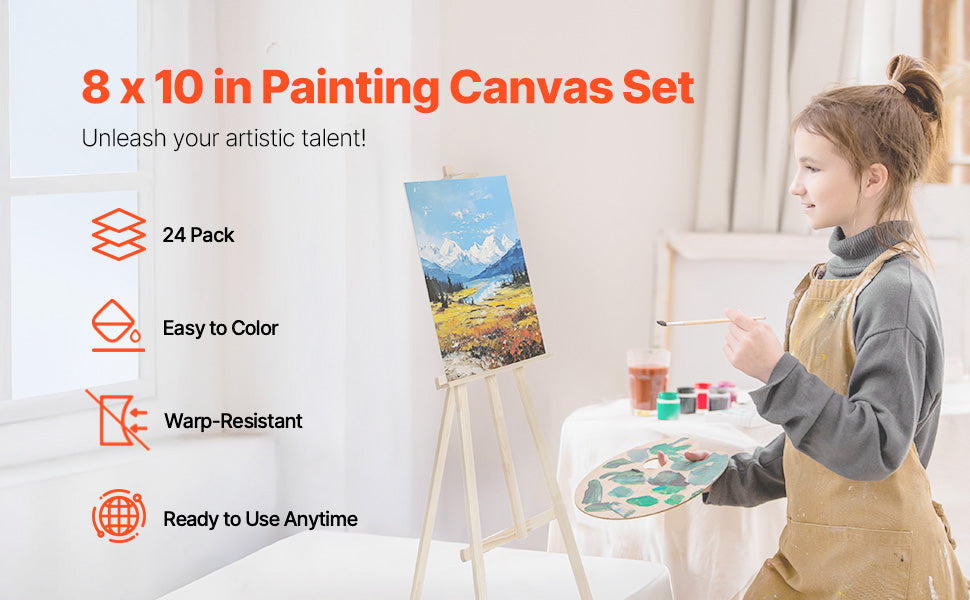 White Canvases Painting Canvas Panels for  Sketching Acrylic Oil Painting Watercolor Paint Canvas