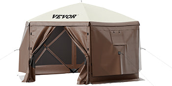 Waterproof Screen Shelter 8 Person Camping 10'x10' Gazebo Tent